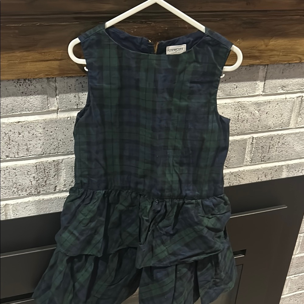 Crewcuts Plaid Dress - Green and Blue